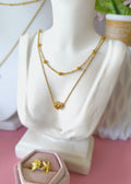 Collar doble de bolitas y mini corazón
SKU : CV1544