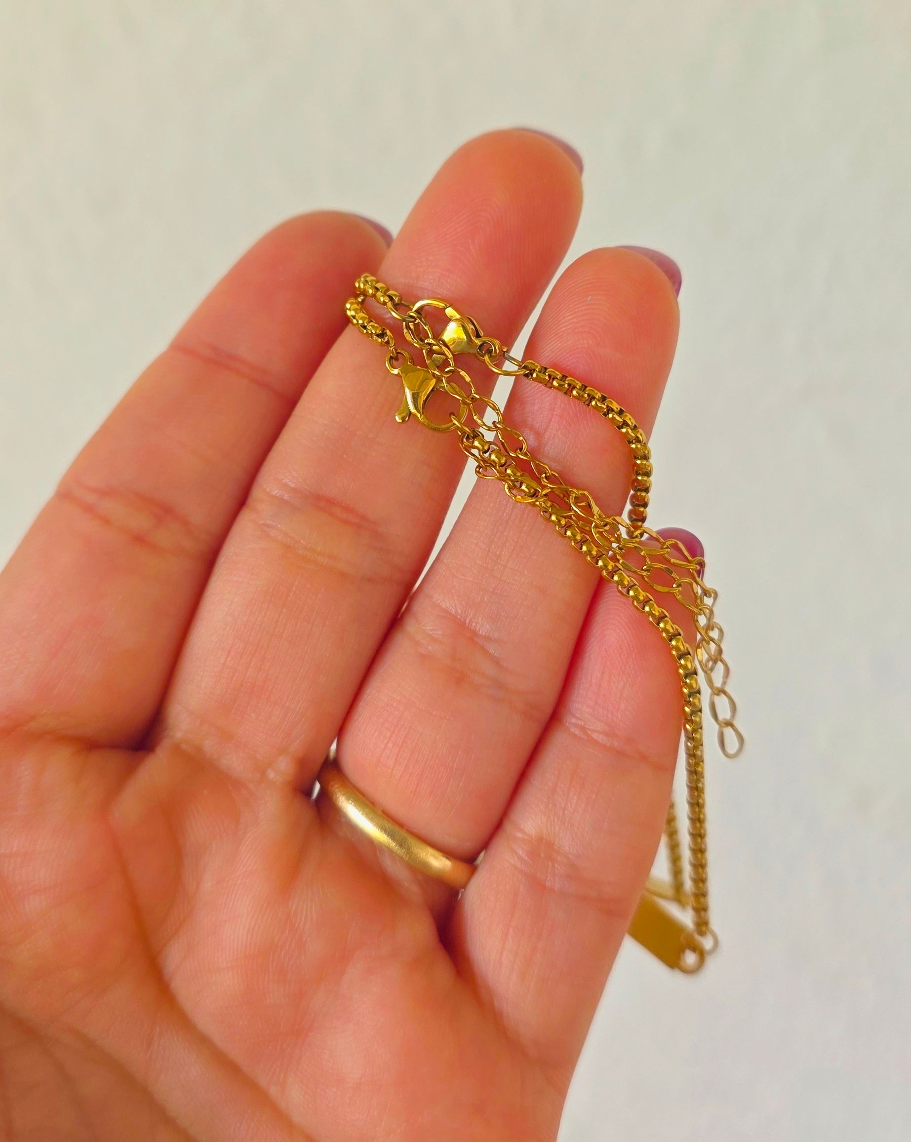Pulsera para nombre grabado de candado fijo