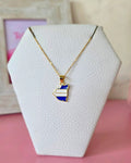 Collar esmaltado mapa Nicaragua con letras