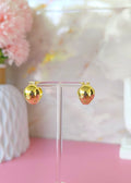 aretes maxi con bisagra de forma abstracta tipo gota